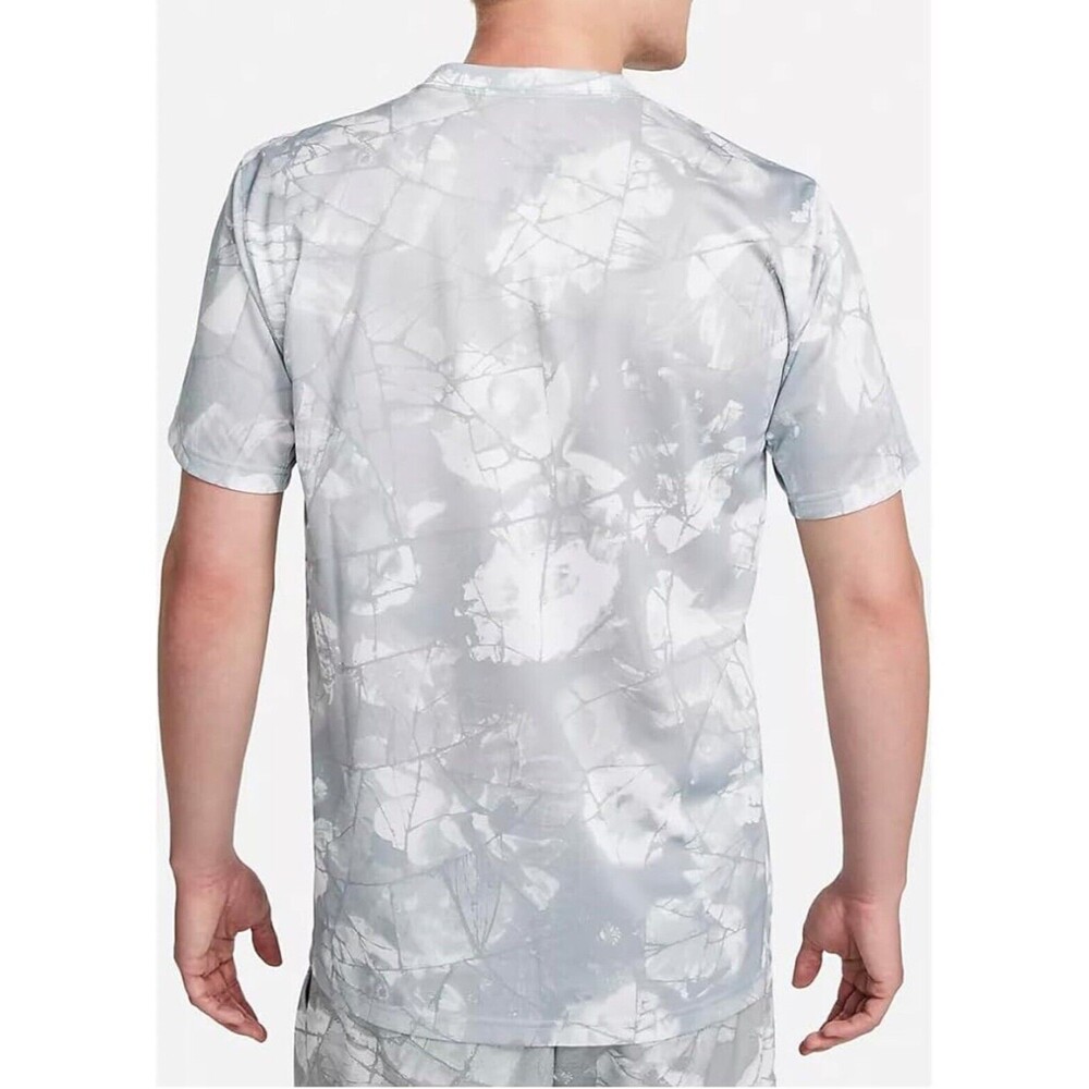 Nike Men’s Dri-FIT Legend All-Over Print Training T-Shirt Large White/Gray NEW - Picture 2 of 2